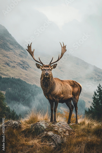 Majestätischer Hirsch in der Wildnis photo