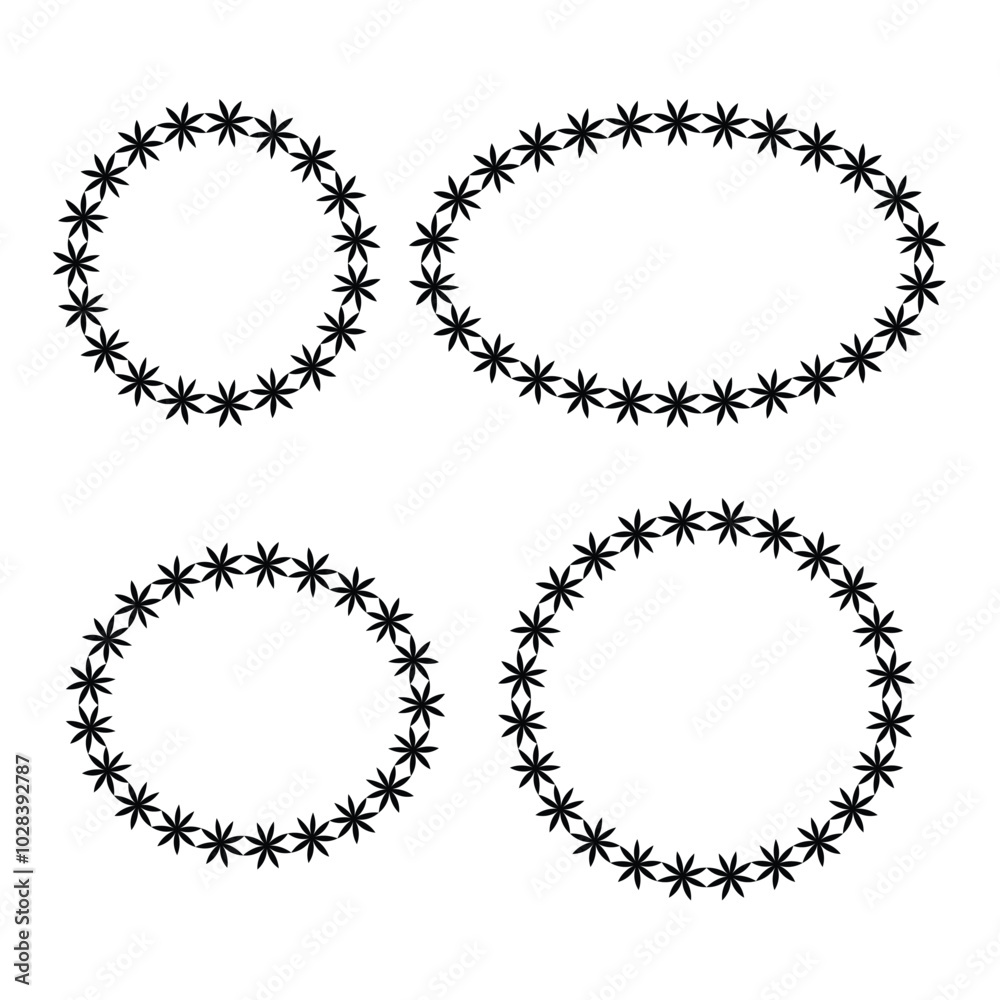Obraz premium Decorative ornament border frames set isolated on white background. Vector design