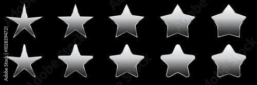 Set rating stars gold, silver, bronze icon badges. Feedback customers. Rank, level of satisfaction rating. Five stars customer product rating review. 5 star rating icon. Vector illustration.