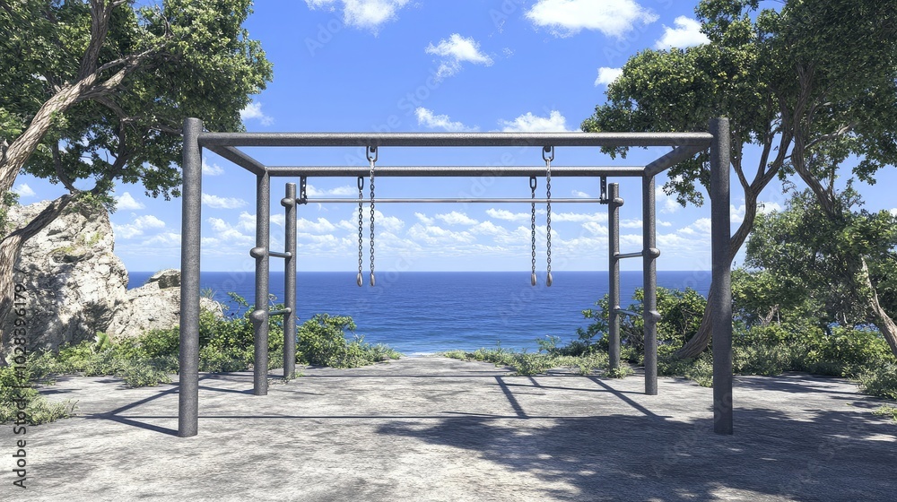 Quiet Playground by the Ocean Under a Blue Sky Quiet Playground by the Ocean Under a Blue Sky