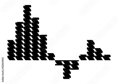 Sound wave. Audio digital equalizer technology, musical pulse vector Illustration. Voice line waveform or volume level symbol. Curve radio wave