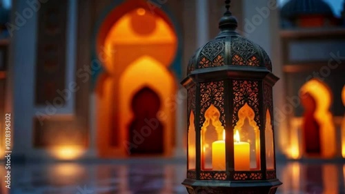 ramadan kareem lamp lantern realistic animation 
