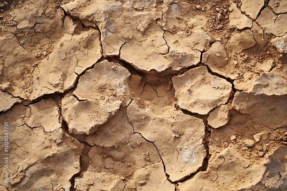 Close-up of Cracked Dry Earth, Texture Background. Close-up of Cracked Dry Earth, Texture Background.
