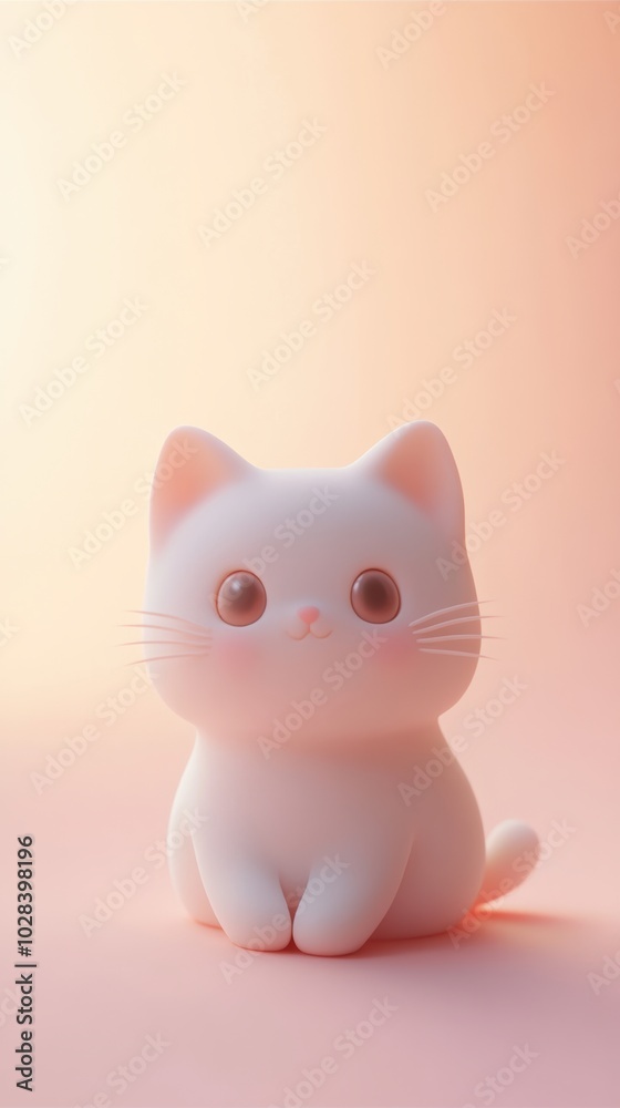 3D Tiny cute isometric little cat 3D Tiny cute isometric little cat