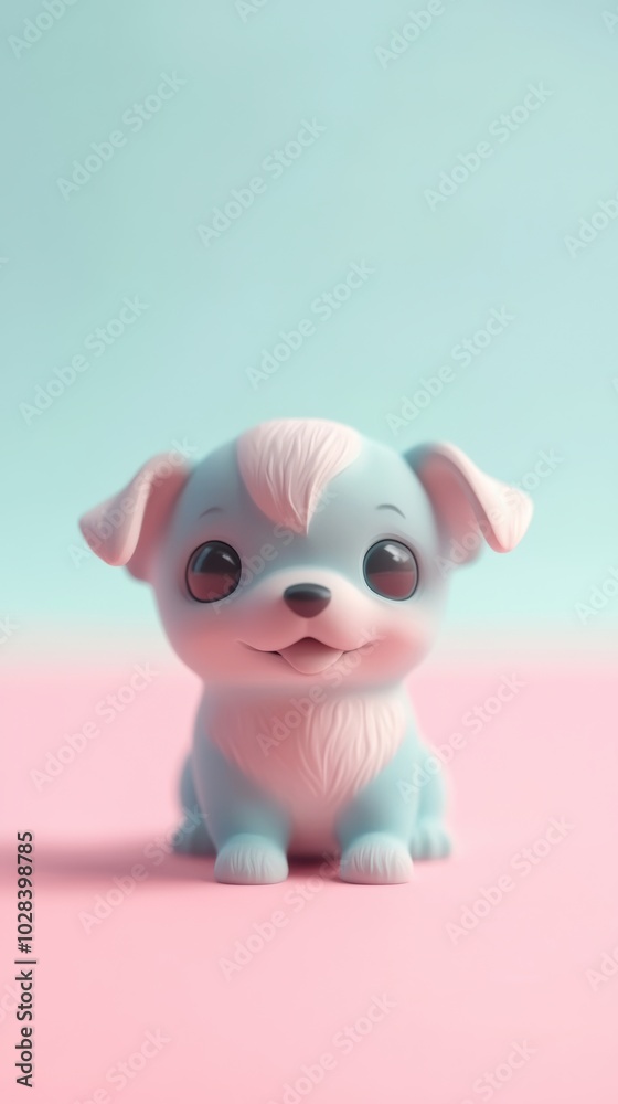 3D Tiny cute isometric little dog 3D Tiny cute isometric little dog