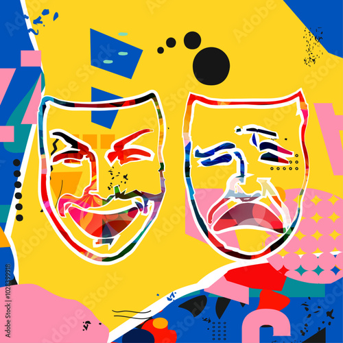 Colorful theater masks