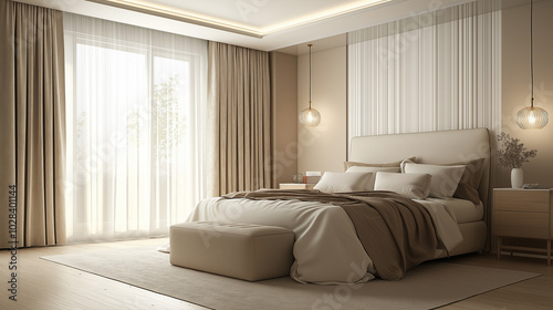 Minimalist Bedroom with Furniture and window