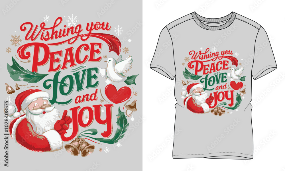 Wishing you peace love and joy - Christmas typography vector T-shirt design. motivational and inscription quotes.
perfect for print item and bags, posters, cards. isolated on black background
Wishing you peace love and joy - Christmas typography vector T-shirt design. motivational and inscription quotes.
perfect for print item and bags, posters, cards. isolated on black background