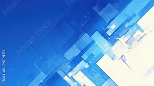 Fototapeta Naklejka Na Ścianę i Meble -  Abstract Blue and White Geometric Pattern