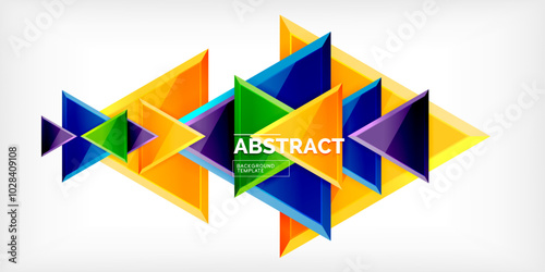 Free Download Abstract background - glossy triangles. Vector Illustration For Wallpaper, Banner, Background, Card, Book Illustration, landing page - GFXLoad