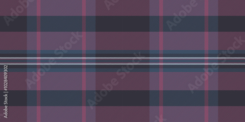 Styled texture tartan background, duvet textile fabric check. Mix plaid vector pattern seamless in pink and blue colors.