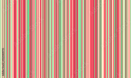 Pattern of vertical stripes, colorful thin and thick lines. Irregular stripe background, vector seamless texture. Abstract striped geometric design in bright colors.