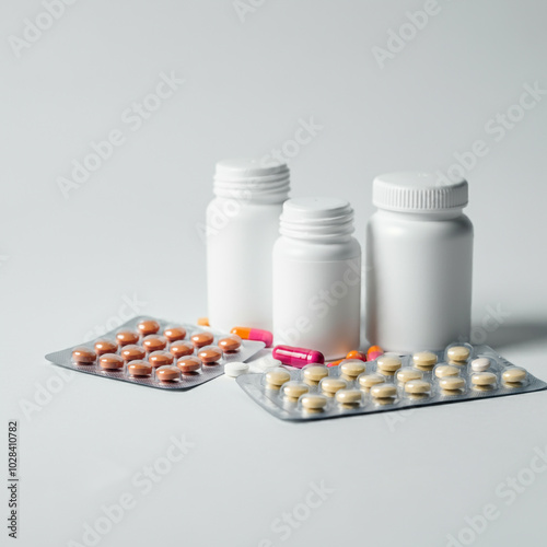 White Pill Bottles and Blis...