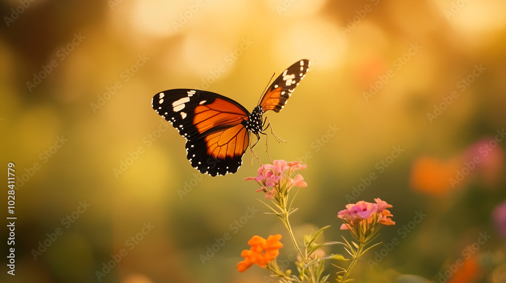 Obraz premium A butterfly dancing in the breeze