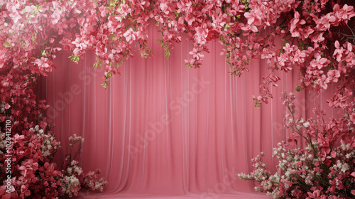 Pink Floral Backdrop