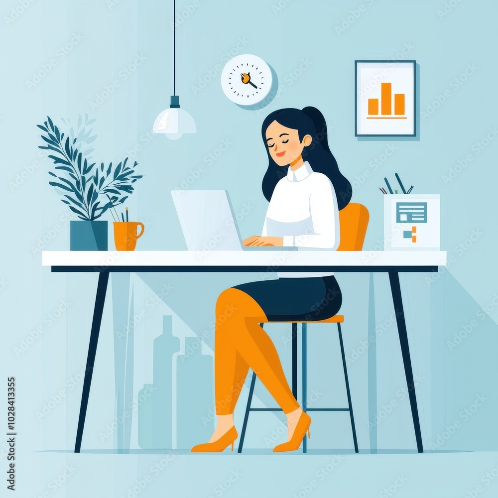 A young professional sits at her kitchen table with a laptop open, reviewing her personal budget goals for the month A young professional sits at her kitchen table with a laptop open, reviewing her personal budget goals for the month