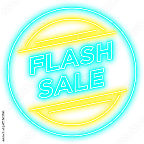 Neon Flash Sale Banner