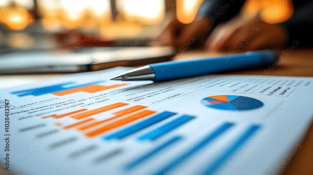 Leadership team reviewing business performance charts and setting new goals in a formal meeting Leadership team reviewing business performance charts and setting new goals in a formal meeting