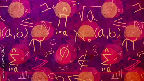 Bild auf Leinwand The ground where mathematical formulas are found.