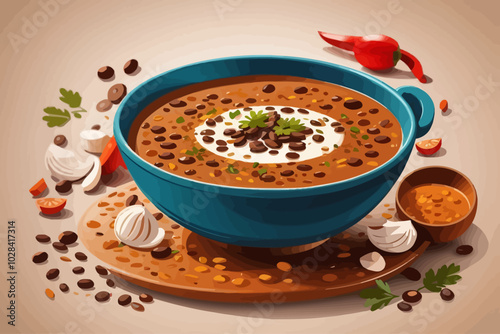 Dal Makhani is a popular North Indian dish where whole black lentils  red kidney beans are slow cooked with spices butter  cream