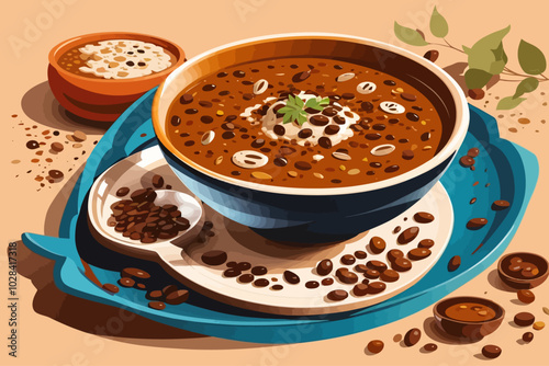 Dal Makhani is a popular North Indian dish where whole black lentils  red kidney beans are slow cooked with spices butter  cream