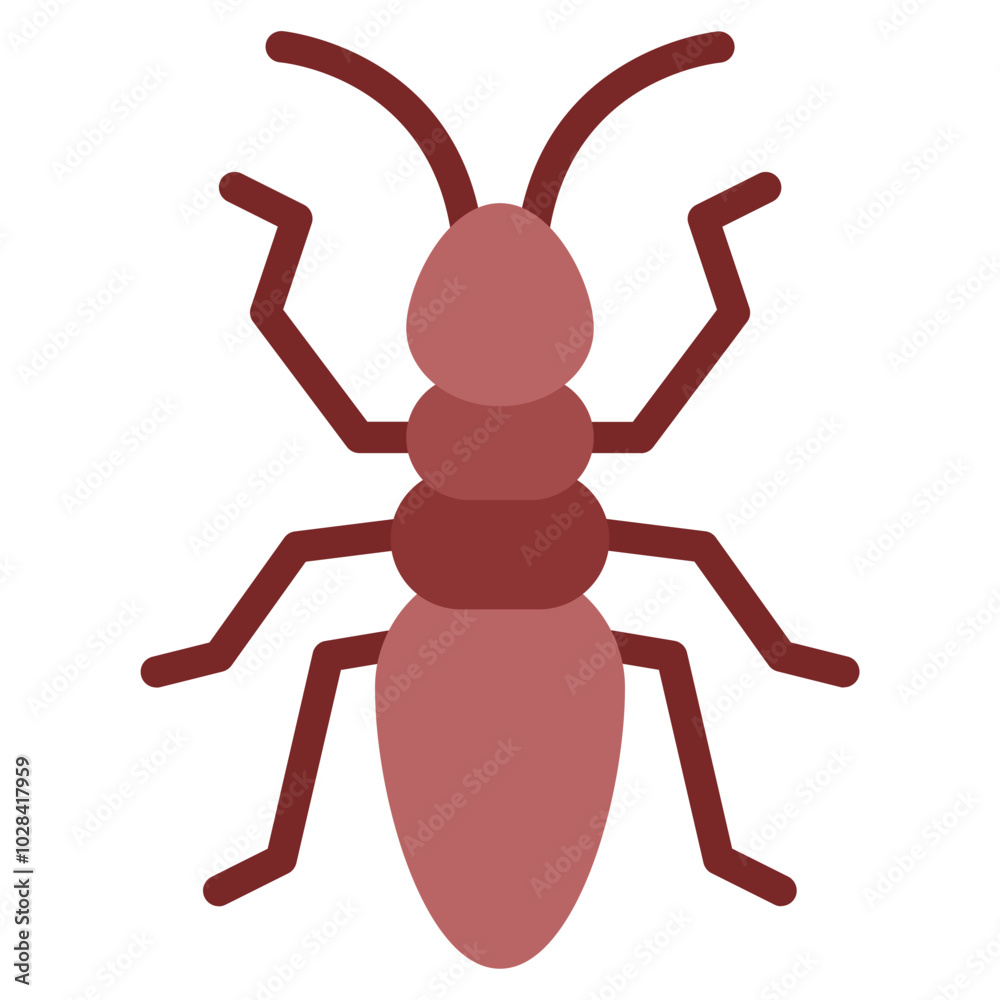 Ant Icon Illustration in Simple Design Ant Icon Illustration in Simple Design