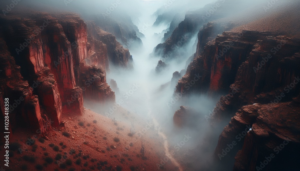 Fototapeta premium Fog in nature background