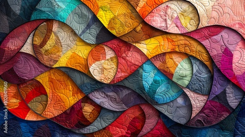 Abstract Colorful Geometric Pattern Texture Background