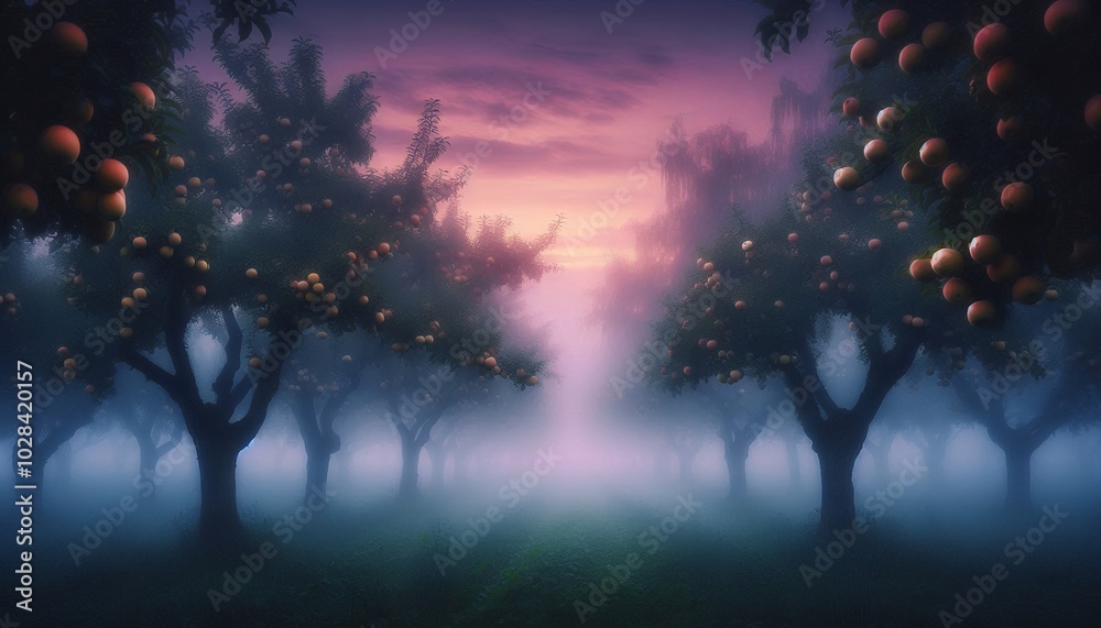 Fog in nature background