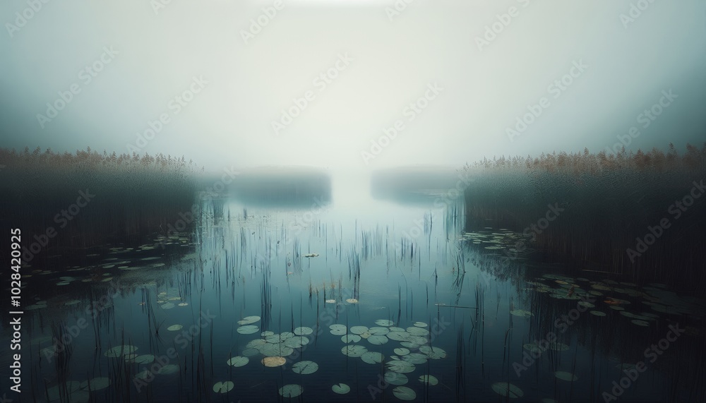 Fototapeta premium Fog in nature background