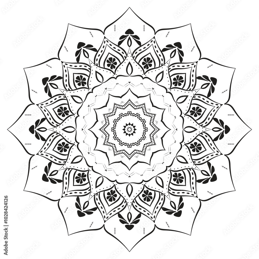 Fototapeta premium Detailed Ornamental Mandala Realistic Design Background