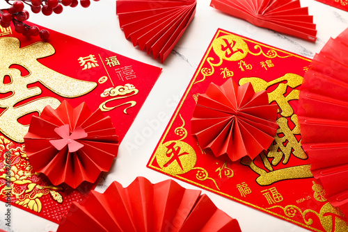 Traditional napkins with fa...