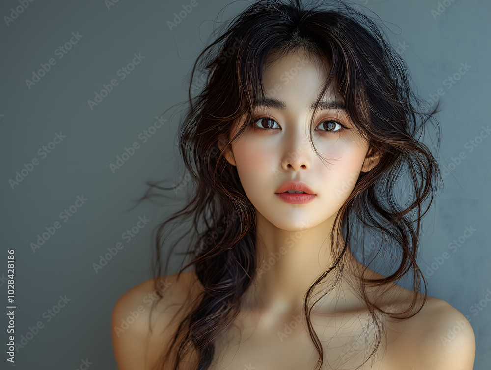 a portrait of a beautiful woman from Korea a portrait of a beautiful woman from Korea