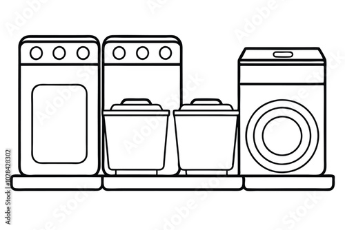 washing machine vector illustration