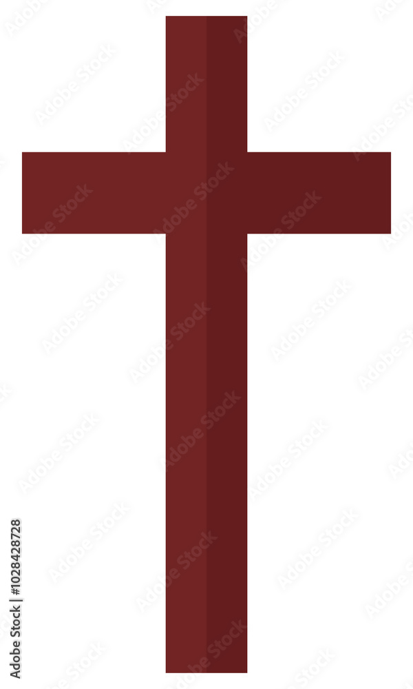 Obraz premium Cross flat icon isolated on white background.