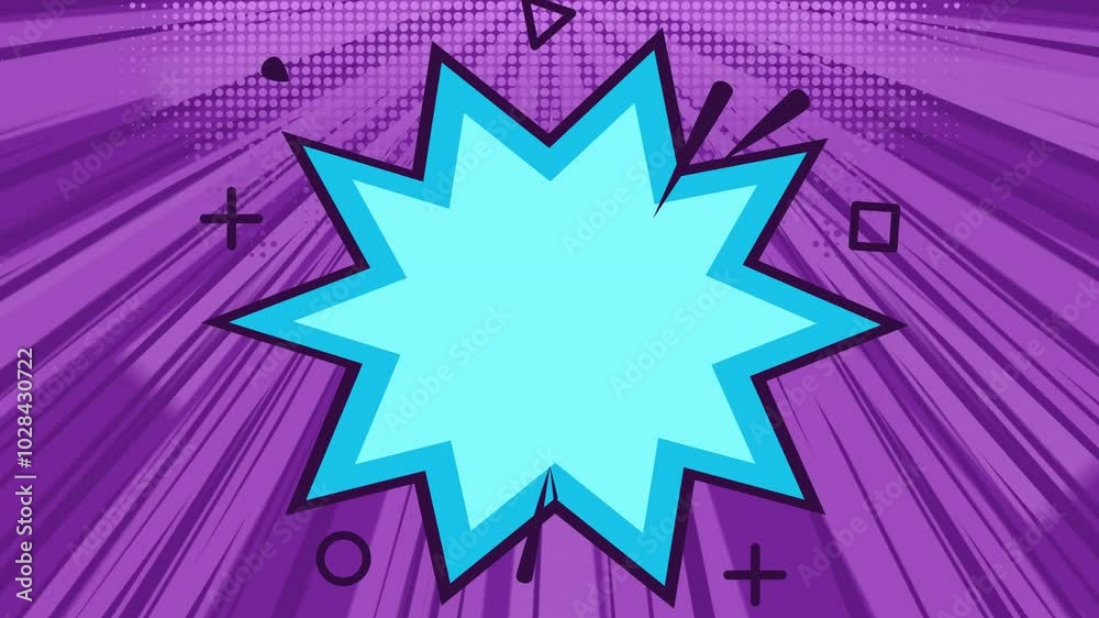 Animated looped pop art background. Animated looped pop art background.
