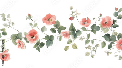 Beautiful Floral Watercolor Design for Home Decor and Invitations