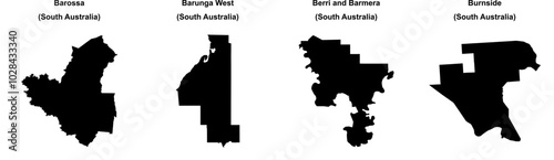 Barossa, Barunga West, Berri and Barmera, Burnside outline maps photo