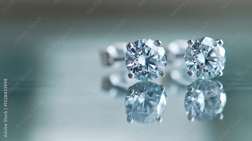 Elegant Diamond Earrings with Stunning Reflection Elegant Diamond Earrings with Stunning Reflection