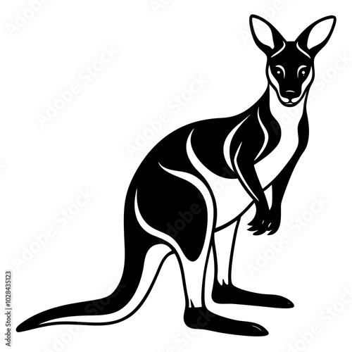 Kangaroo silhouette vector illustration vector illustration