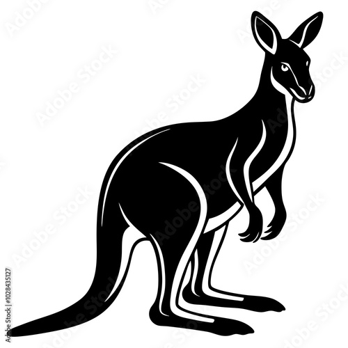 Kangaroo silhouette vector illustration vector illustration