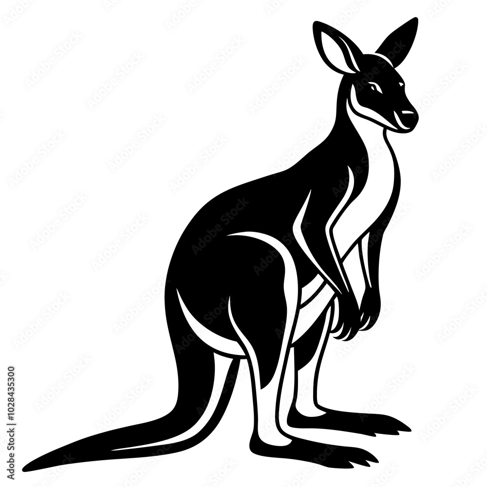 Kangaroo silhouette vector illustration vector illustration Kangaroo silhouette vector illustration vector illustration