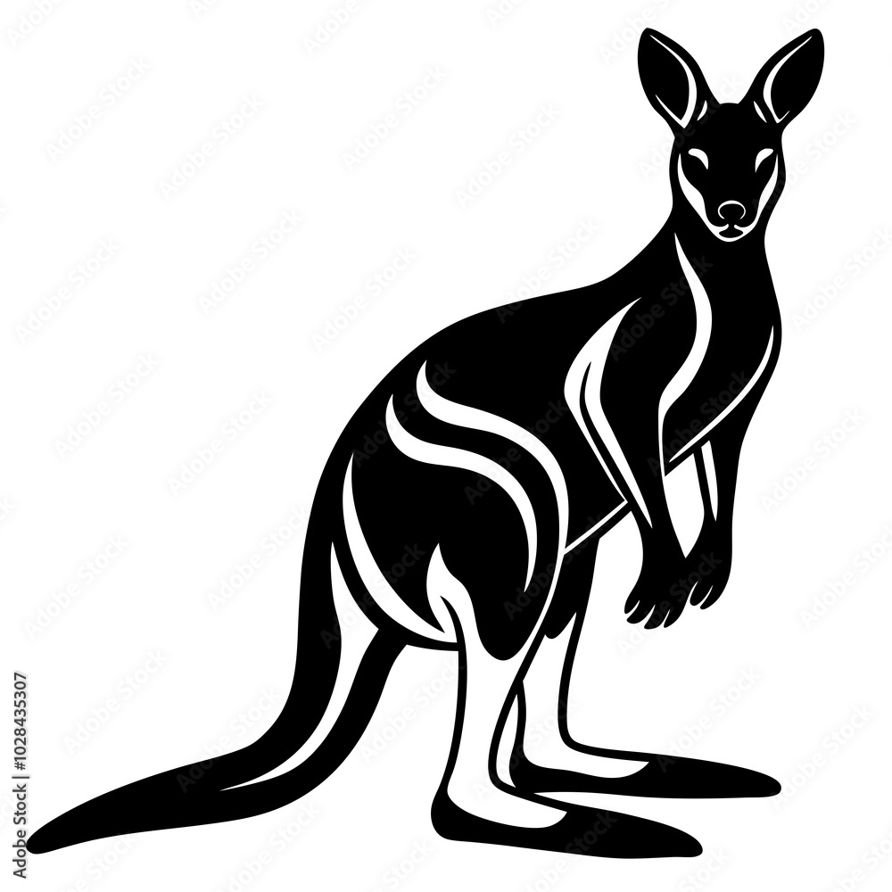 Kangaroo silhouette vector illustration vector illustration Kangaroo silhouette vector illustration vector illustration