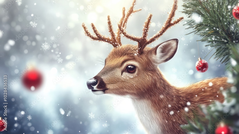 Cute merry christmas postcard design illustration Cute merry christmas postcard design illustration