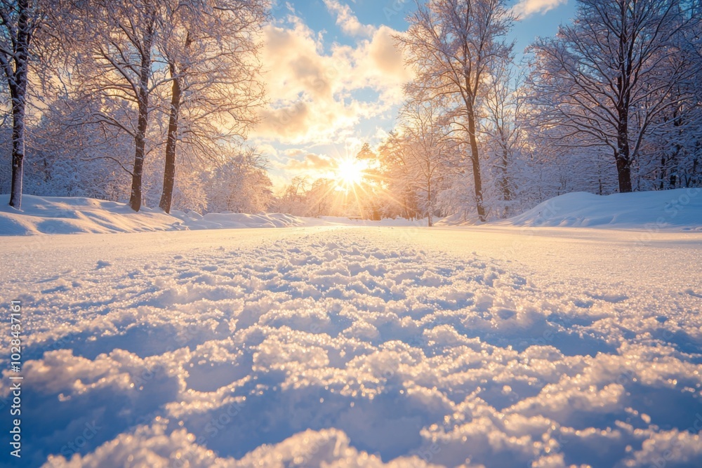 Winter season background with white snow Winter season background with white snow