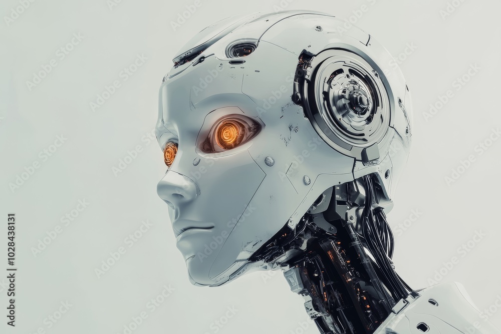 Ai digital brain. Robotics concept. Ai digital brain. Robotics concept.
