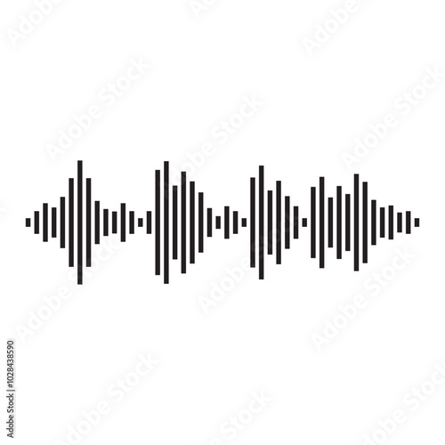 good music sound wave logo illustration