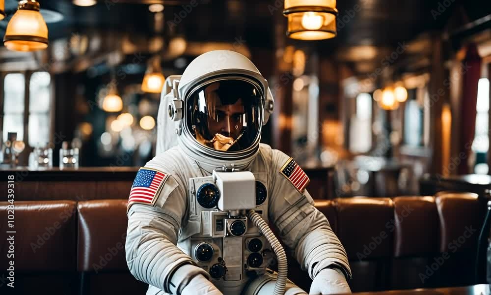 Astronaut in a pub. Astronaut in a pub.