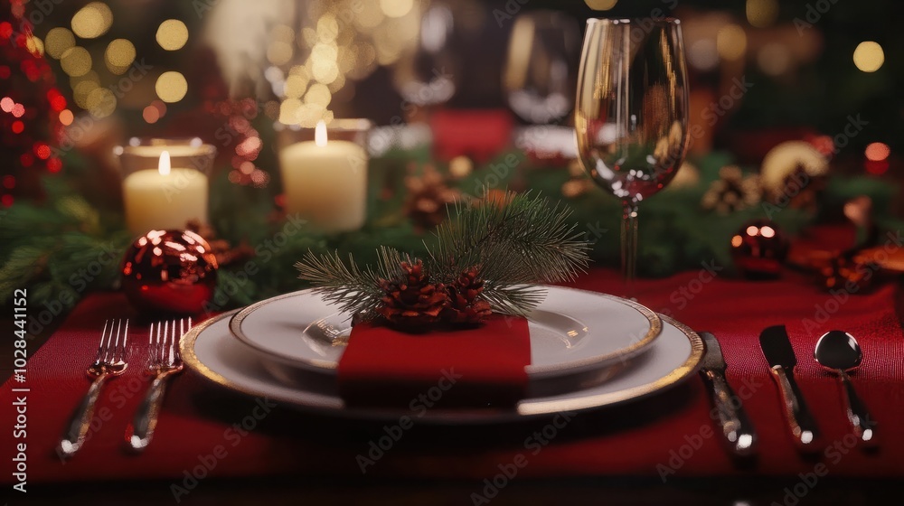 Invitation card for dinner Christmas event, mock up Invitation card for dinner Christmas event, mock up