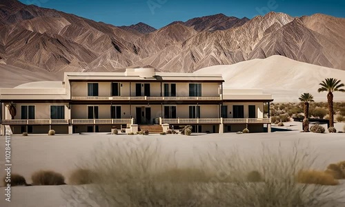 Roadside motel in the desert.